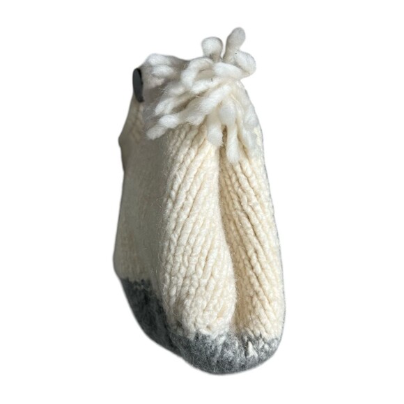 Chunky Boho Hand Knitted Clutch Purse  Ivory & Gray  Neutral Versatile - Picture 4 of 7